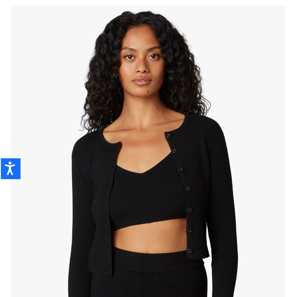 NIA ribbed cardigan set